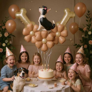 Набор из 6 3D шаров на день рождения собачки Fiesta - Border Collie