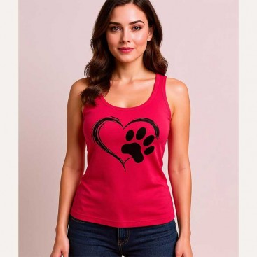 Топ жіночий рожевий InLove - Paw and Heart, XL