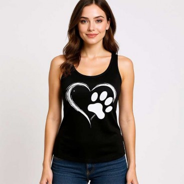 Топ жіночий чорний InLove - Paw and Heart, М