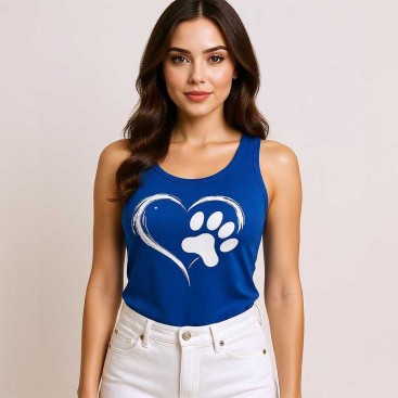 Топ жіночий синій InLove - Paw and Heart, L