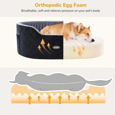 Автокрісло каркасне з подушкою memory foam Pecute - Velvet Diamonds, L