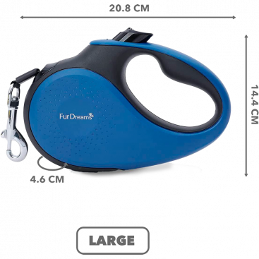 Рулетка синя FurDreams - Retractable Dog Leash, L