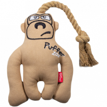 Іграшка для собак Мавпа з пищалкою  GiGwi - Puffer Zoo Monkey, 26 см