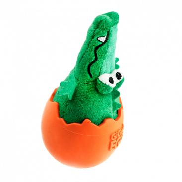 Іграшка для собак Крокодил-неваляшка з пищалкою  GiGwi - Egg Crocodile 14 см