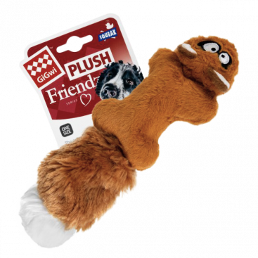 Іграшка для собак Білка із двома змінними пищалками GiGwi - Plush Friendz Squirrel, 24 см