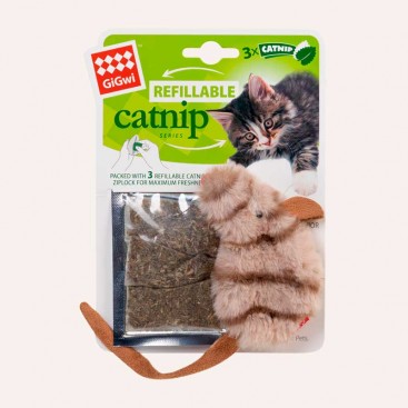 Іграшка для котів мишка з котячою м'ятою GiGwi - Catnip Mouse, 10 см