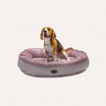 Лежак овальний Donut Soft Touch, Pink L 95х70 см