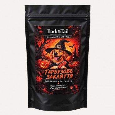 Натуральное печенье для собак говядина и тыква Bark&Tail - Cruncy Pumpkin & Beef Biscuit, 50 г
