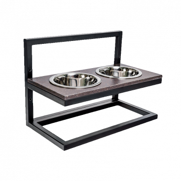 Миски з регульованою висотою Harley & Cho - Lift Brown Stone Black, L (52x26см) 1,8л