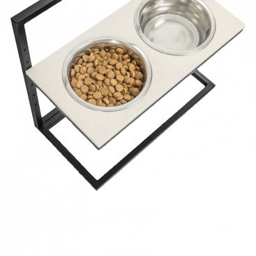 Миски з регульованою висотою Harley & Cho - Lift Beige Stone Black, M (42х21см) 750 мл