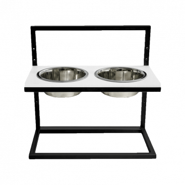 Миски з регульованою висотою Harley & Cho - Lift White Stone Black, L (52x26см) 1,8л