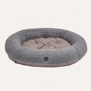 Овальний лежак для котів Bagel Fur Gray M (75х65 cm)