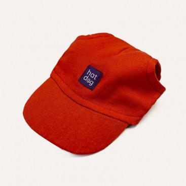 Кепка для собак з льону HatDog - Red, L