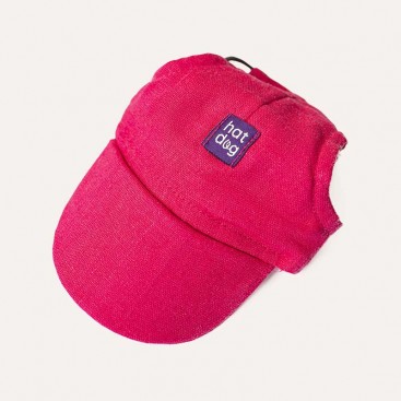 Кепка для собак з льону HatDog - Raspberry, M