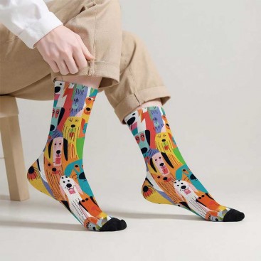 Шкарпетки жіночі з собачками Holiday - Multicolored dogs, 36-39