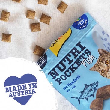 Вітамінні ласощі для котів з тунцем GimCat - Nutri Pockets, 60 г