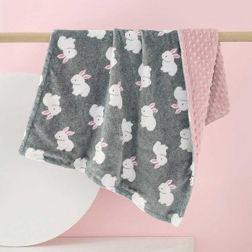 Двосторонній плед для тварин Home Creative - Rabbits, 75х100 см