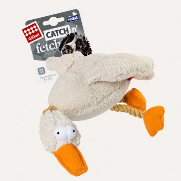 Іграшка для собак Качка з пищалкою GiGwi - Catch&fetch, 36 см