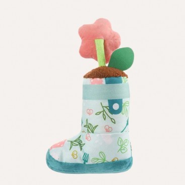 Мʼяка іграшка для собак чобіток з квіткою HugSmart - Rain Boot