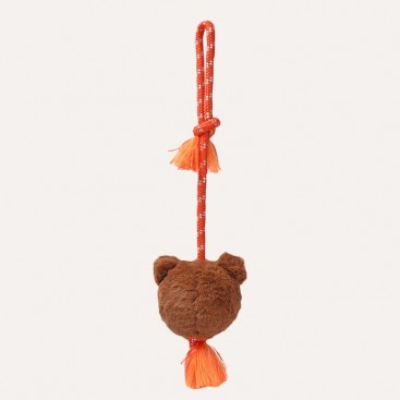 Мягкая игрушка для собак мячик с канатом HugSmart - Teddy Bear