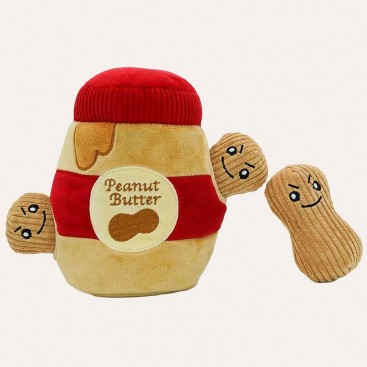 М'яка іграшка для собак HugSmart - Food Party Peanut Butter Jar