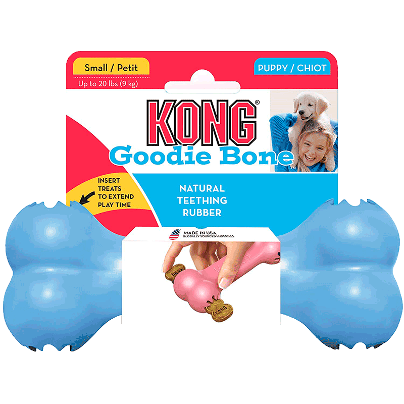 Кісточка для цуценят KONG - Puppy Goodie Bone S blue