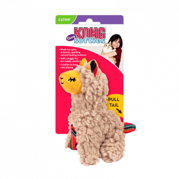 Игрушка с кошачьей мятой и автоматическими движениями Kong - Softies Buzzy Llama