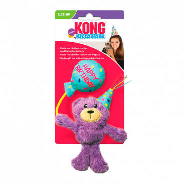 Іграшка з котячою м'ятою ведмежа іменинник Kong - Occasions Birthday Teddy
