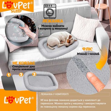 Дорожня та авіа переноска для собак та котів LovPet - Comfort Dog Carrier 2-in-1 Black