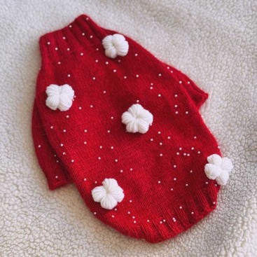 Светр Mimi.schell - Flowers Red, S (сп.25 см/ог28-32 см)
