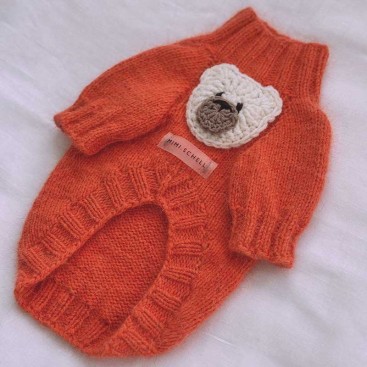 Светр ангора “Bear White” Mimi.schell - Orange, M (сп.30см/ог32-36см)