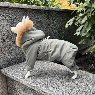 Комбинезон зимний Slim cold Mimi.schell-Khaki, M/L(ДС 40-45г;ОГ 30-40г; рук 10\12)
