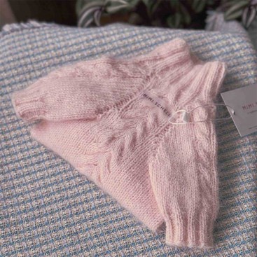 Свитер из ангоры косичка Mimi.schell-Light pink, M(ДС: 30; ОГ: 32-36)