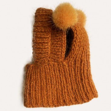 Шапка Mimi.schell - Mink, Terracotta, S