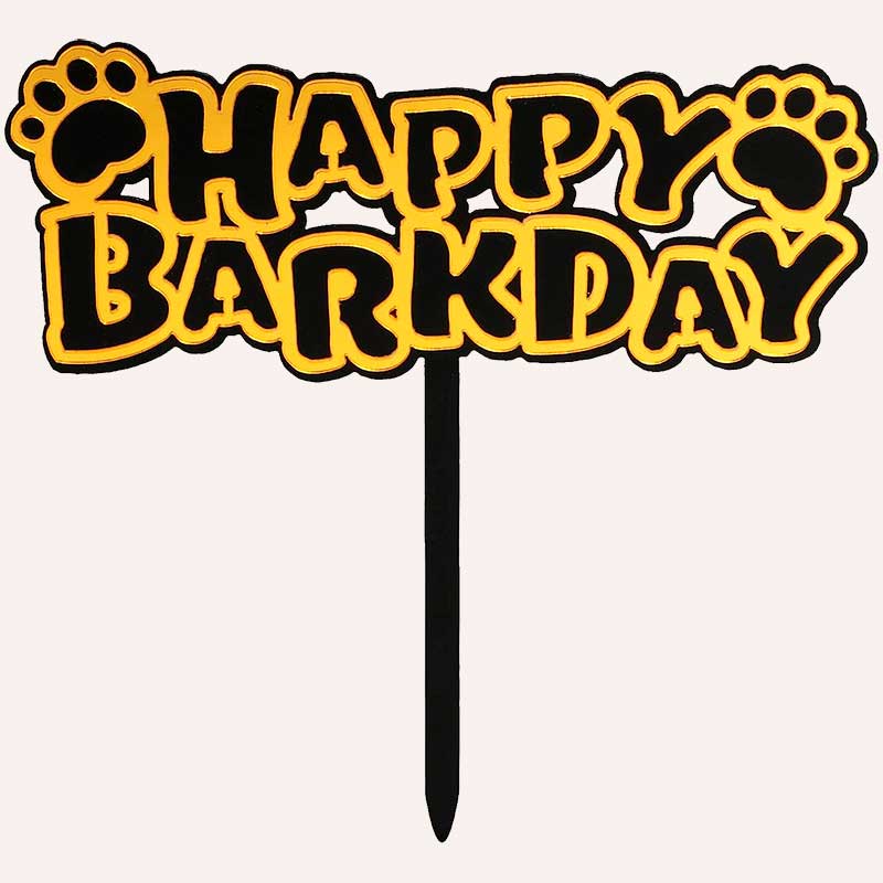 Топпер для собак для декорування капкейків MJCakedecor - Happy Barkday