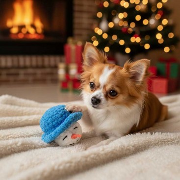 Новорічна іграшка для собак і котів Montmorency - Snowman Blue