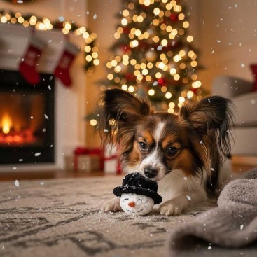 Новорічна іграшка для собак і котів Montmorency - Snowman Black