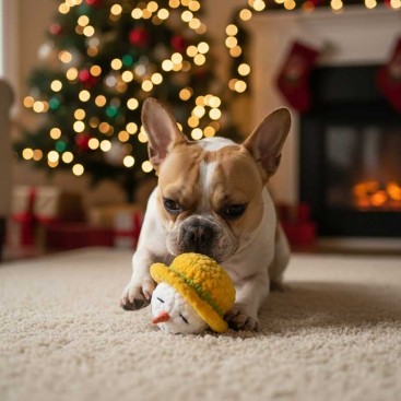 Новорічна іграшка для собак і котів Montmorency - Snowman Yellow