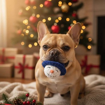 Новогодняя игрушка для собак и кошек Montmorency - Snowman Indigo Blue