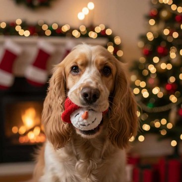 Новорічна іграшка для собак і котів Montmorency - Snowman Red