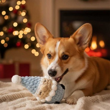 Новорічна іграшка для собак і котів Montmorency - Santa Light Blue