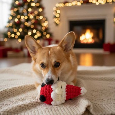 Новорічна іграшка для собак і котів Montmorency - Santa Red