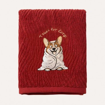 Рушник для собак з вишивкою Bark&Tail - Happy Corgi (50x100 см)