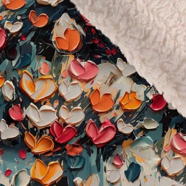 Двухстороннее водонепроницаемое одеяло с мехом Montmorency - Hearts