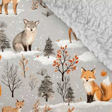 Двухстороннее водонепроницаемое одеяло с мехом Montmorency - Foxes