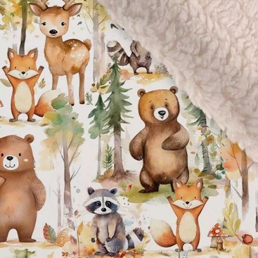 Двухстороннее водонепроницаемое одеяло с мехом Montmorency - Bears