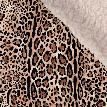 Двухстороннее водонепроницаемое одеяло с мехом Montmorency - Leopard 100х77 см