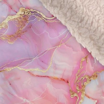 Двухстороннее водонепроницаемое одеяло с мехом Montmorency - Pink Fantasy 100х77 см