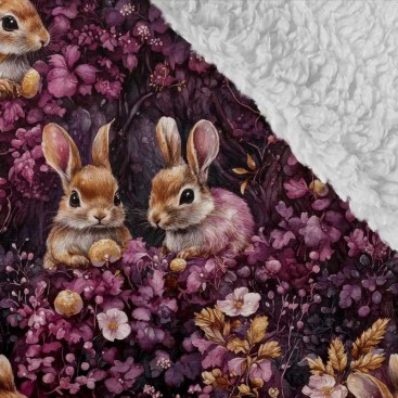 Двухстороннее водонепроницаемое одеяло с мехом Montmorency - Cute Rabbits 80х65 см