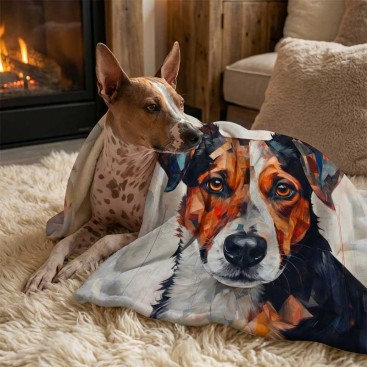 Флисовое одеяло Montmorency - Jack Russell,140х100 см